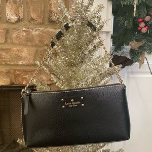 KATE SPADE BLACK CHAIN SATCHEL SHOULDER BAG
